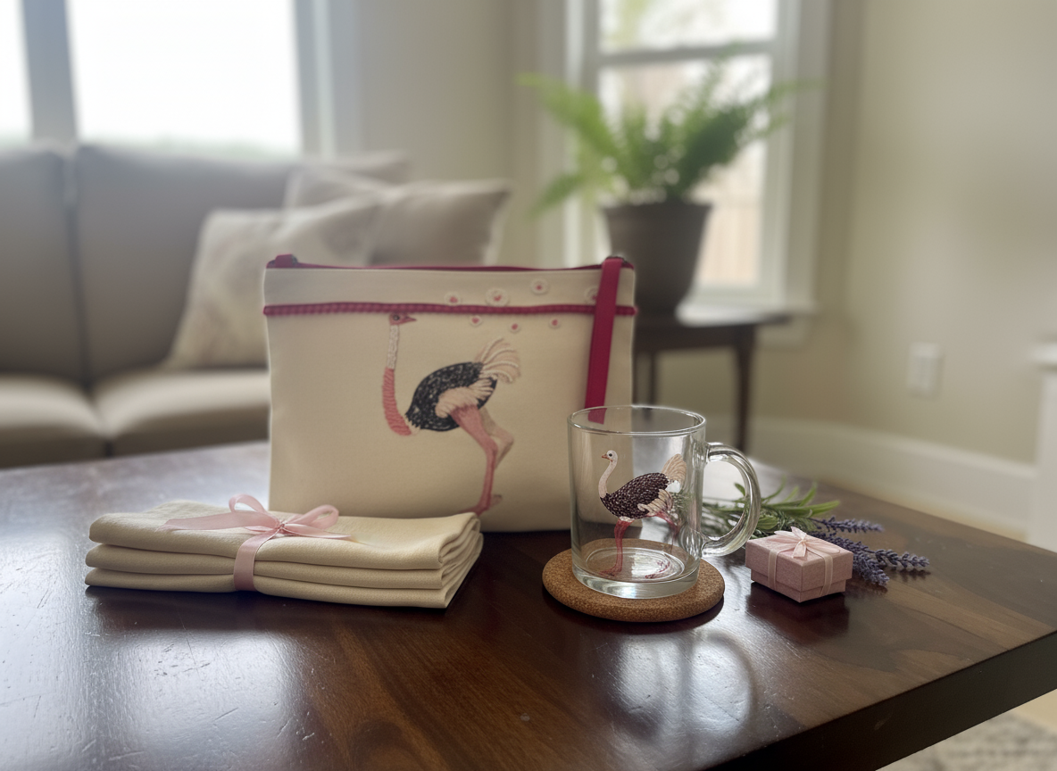 Ostrich gift set (set of 2)