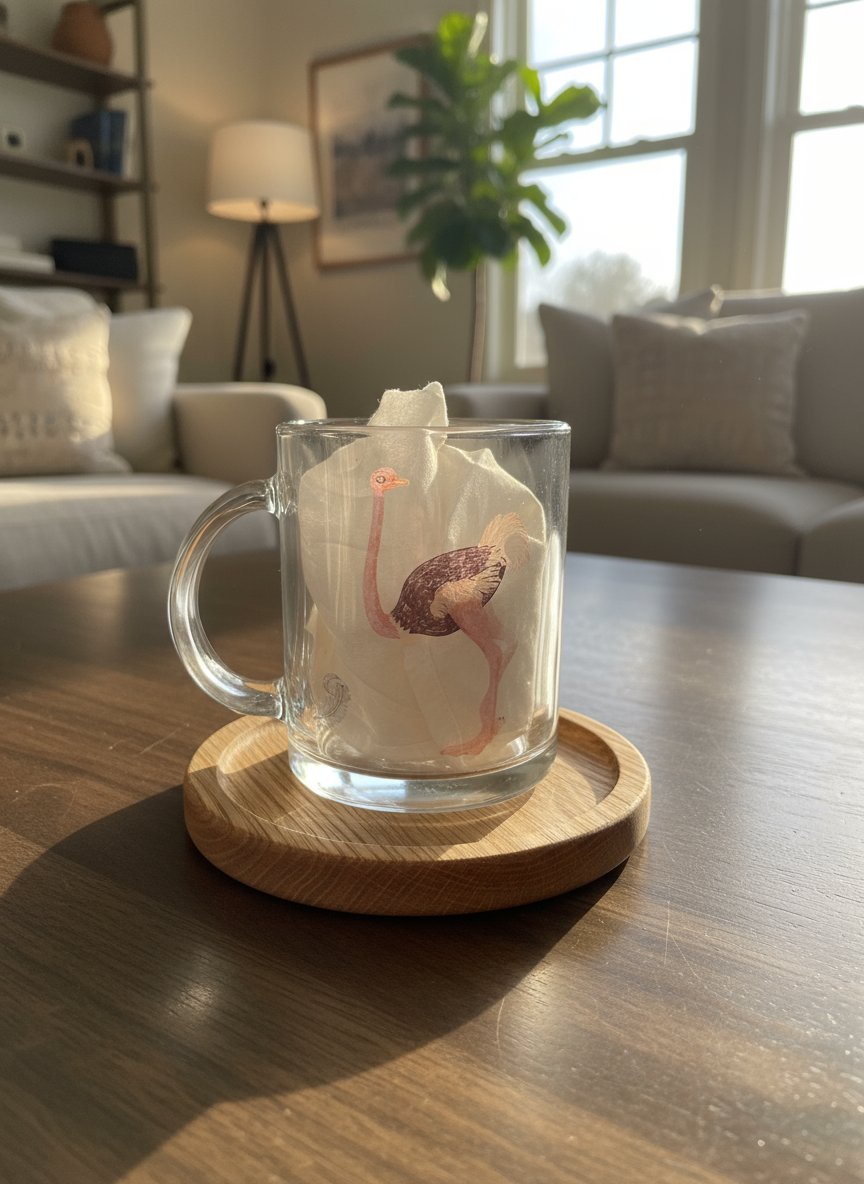 coffee mug (ostrich)