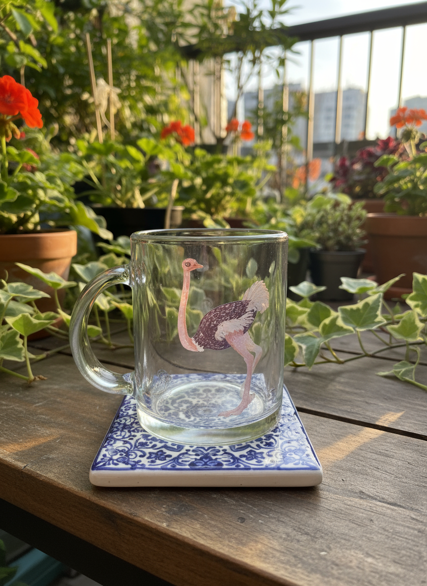 coffee mug (ostrich)