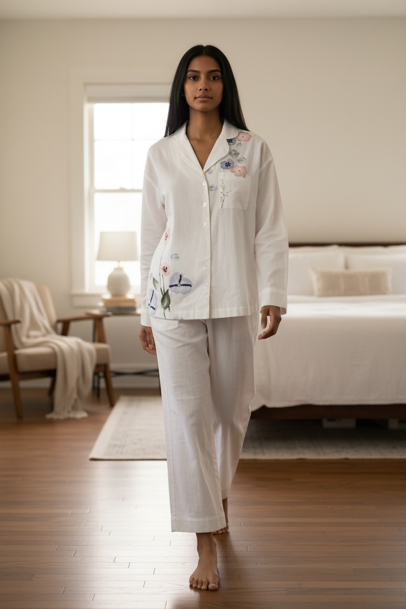 IVORY FLORAL REVER SHIRT