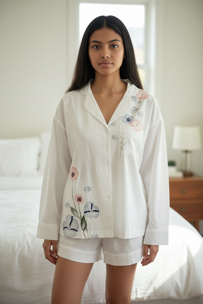 IVORY FLORAL REVER SHIRT