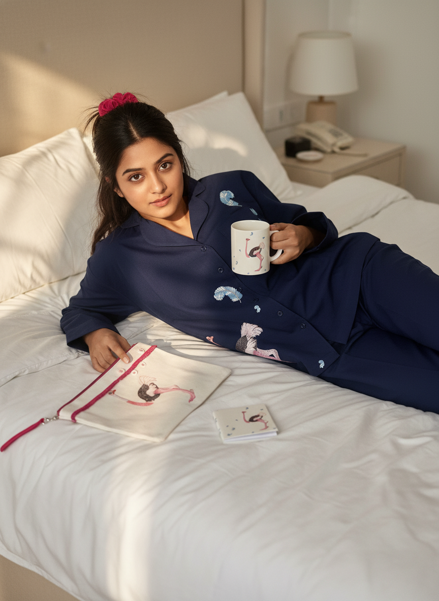 REVERE PYJAMA SET (OSTRICH)